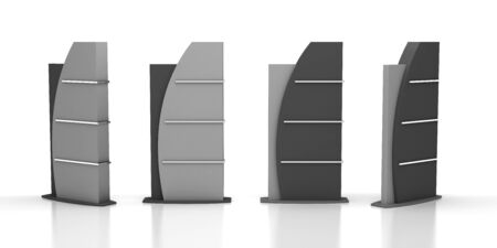 Blank outdoor sign on white backgroundの写真素材