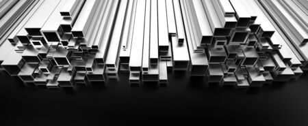 Metal profile on dark background