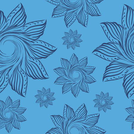 Pattern with floral ornament for background, fabric.のイラスト素材