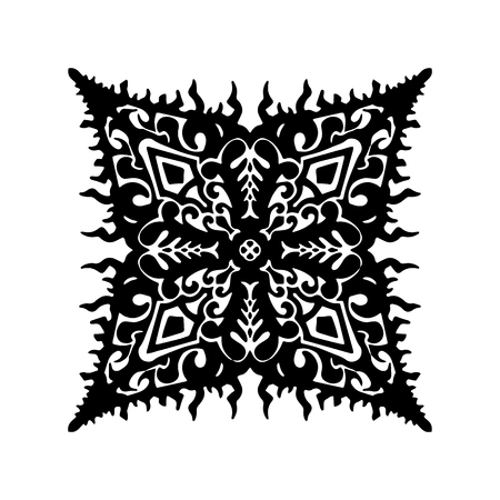 Round decorative ornament element. Mandala art.のイラスト素材