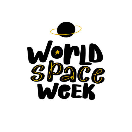 World Space Week vector. The international holiday.のイラスト素材