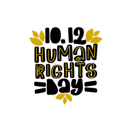 Human Rights Day. December 10. Holiday concept. Vector illustrationのイラスト素材