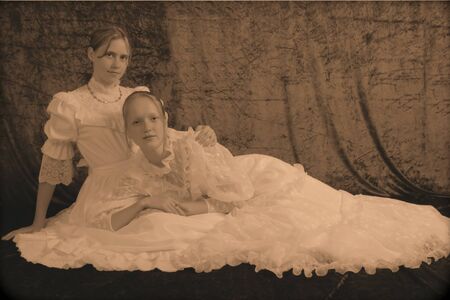 Two young ladies from the XIX century  