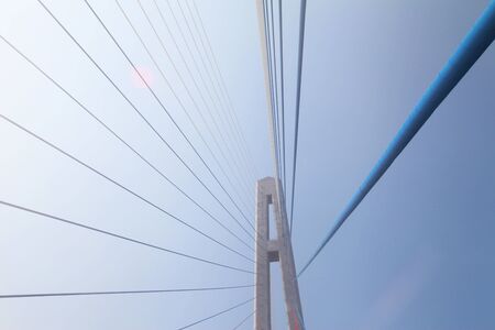 Big suspension bridge to Russky Island in Vladivostok