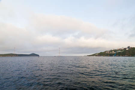 Clouds over the sea early in the morning from the seaの写真素材