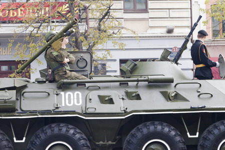 Military equipment on march to the area of operations
