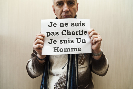 Je ne suis pas Charlie - it is a protest against marasmusのeditorial素材