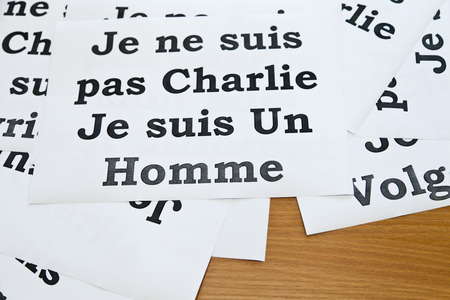 Je ne suis pas Charlie - it is a protest against marasmusのeditorial素材