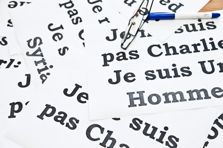 Je ne suis pas Charlie - it is a protest against marasmusのeditorial素材