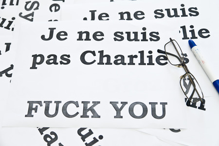 Je ne suis pas Charlie - it is a protest against marasmusのeditorial素材
