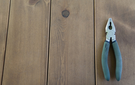 The tool on a table lies waiting for workの写真素材