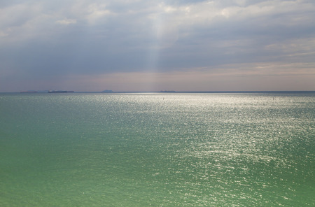 The beautiful sea landscape and attracts to itself and urges to bathe