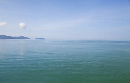 Sea in the clear afternoon very blue and very beautifulの写真素材