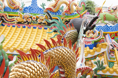 The Buddhist temple stands as a reminder on frailty of realの写真素材