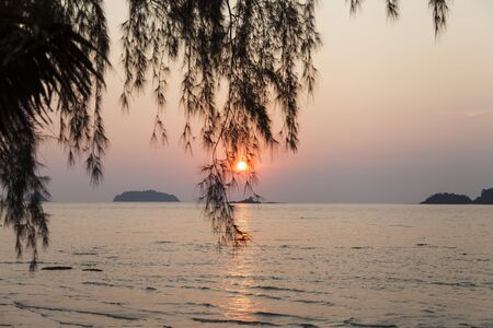 Beautiful tropical sunset calls to come here againの写真素材