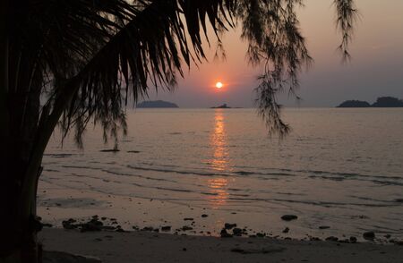 Beautiful tropical sunset calls to come here againの写真素材
