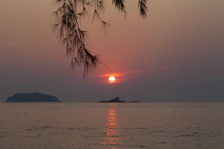 Beautiful tropical sunset calls to come here againの写真素材