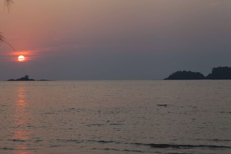Beautiful tropical sunset calls to come here againの写真素材