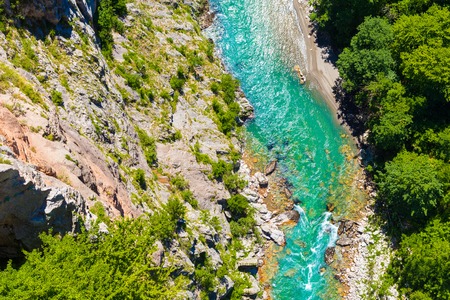 Top view to the river Tara, Montenegro, Europe