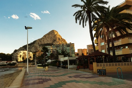 Calpe, Spain - November 13, 2017- Mediterranean resort of Calpe in Costa Blancaのeditorial素材