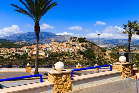 Beautiful mountain village Polop de la Marina, Spainの写真素材