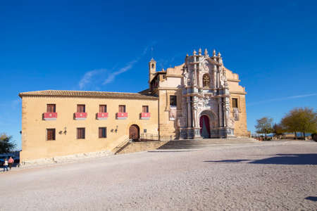 Caravaca de la Cruz, Murcia, Spain - November 17, 2017: view of the main facade of the Basilica de la Santi­sima Vera Cruz in the province of Murciaのeditorial素材