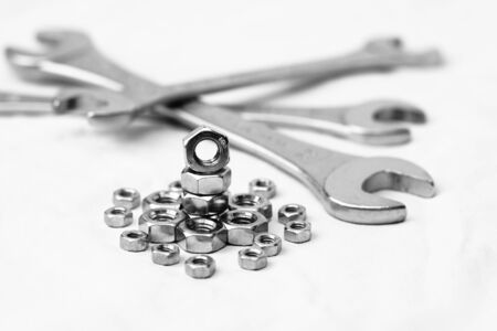 Building tools and fixing elementsの写真素材