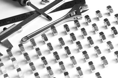 Building tools and fixing elementsの写真素材