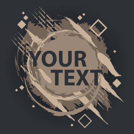 Grunge splash banner. Grunge background. Splash banner. Vector splatter labels with space for text.のイラスト素材