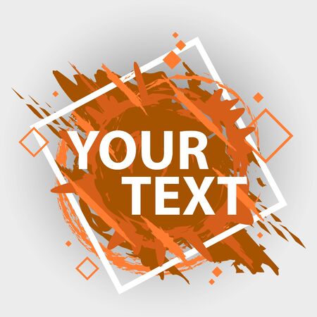 Grunge splash banner. Vector splatter labels with space for text. Grunge label.のイラスト素材