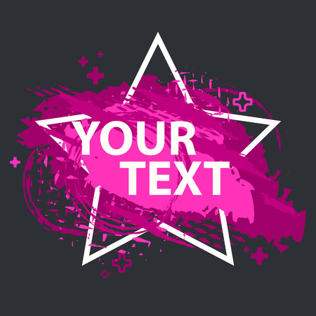 Grunge splash banner. Vector splatter labels with space for text. Grunge label.のイラスト素材