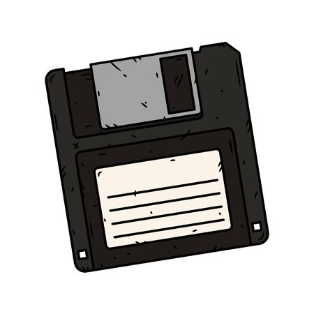 Floppy disk vector on a white background. Vector illustration.のイラスト素材