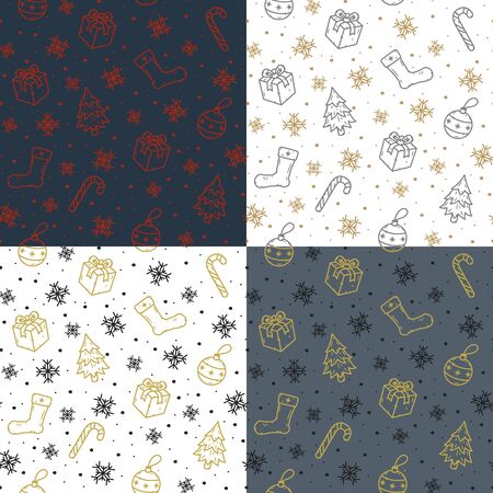 Christmas seamless pattern. New year pattern. Winter pattern.のイラスト素材