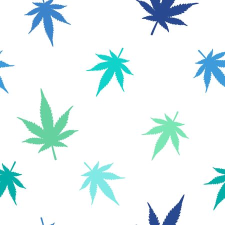 Marijuana leaves seamless vector pattern. Cannabis seamless pattern. Pattern with marijuana leaf.のイラスト素材