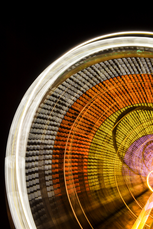 Circular carousel background. Long exposure. no peopleの写真素材