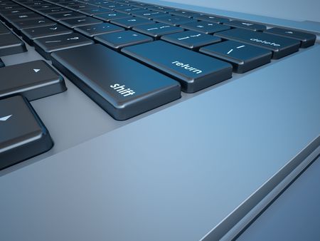 Notebook's Keyboard Closeup Series (Concept of IT tech and digital world)の写真素材