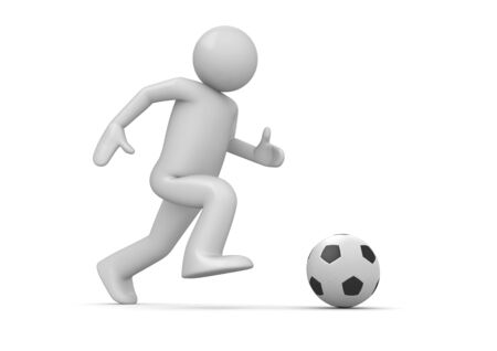 Soccer player (3d isolated characters on white background, sports series)の写真素材