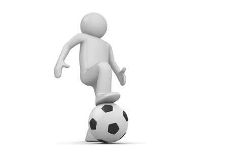 Soccer player (3d isolated characters on white background, sports series)の写真素材