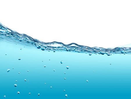 Underwater bubbles (3d water experiments with copy space series)の写真素材