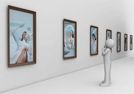 3d characters isolated on white background seriesの写真素材