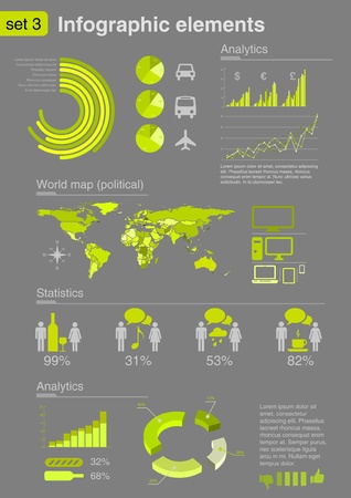 Infographics elements with icons For business and finance reports, statistics, diagram graphのイラスト素材