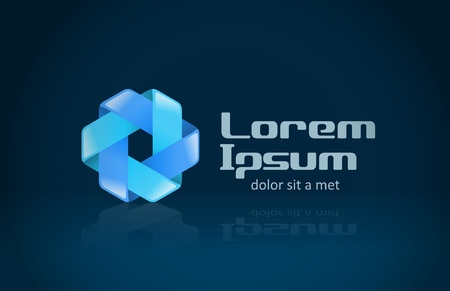 Logo abstract infinite shape  For any type of company のイラスト素材