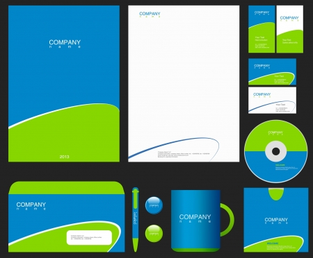 Corporate Identity template. Place your Logo. Business theme. Editable.のイラスト素材