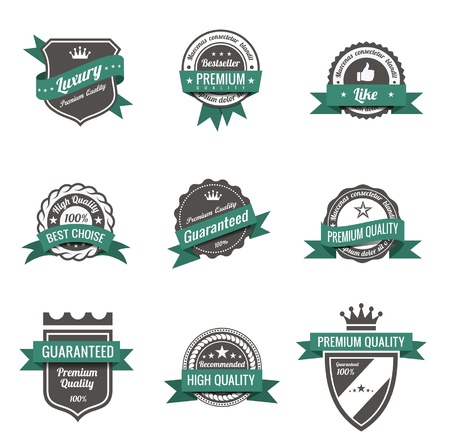 Vintage Labels set. Trendy design. High quality.のイラスト素材