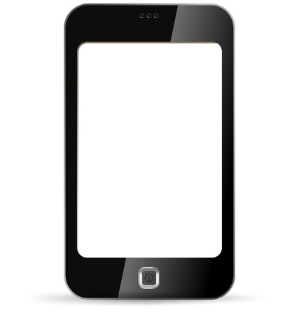Smartphone on white background. Isolated PDA.  Application Copyspace. Vector. Editable.のイラスト素材
