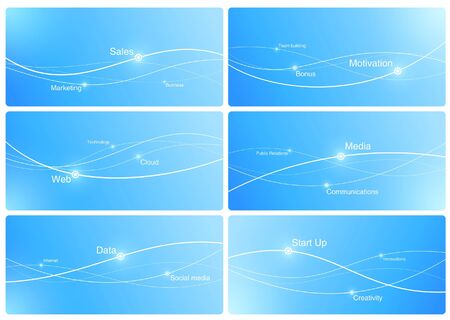 Design Templates of Presentation. Background abstract blue. Lines with points. Business marketing concept. Vector. Editable.のイラスト素材