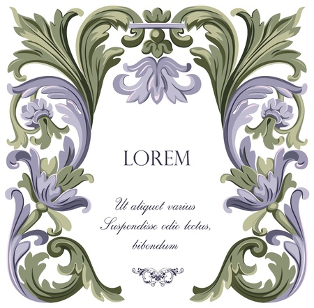 Vintage Card template  Invitation Greeting Wedding themesのイラスト素材