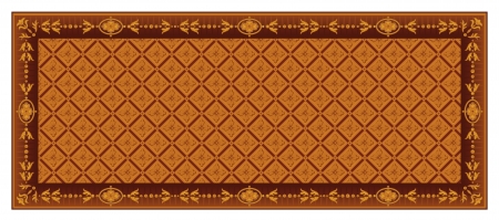 Vintage floral Frame. Vector Flourish ornament. Retro pattern design. Old style background. Wallpaper. High Detailed.のイラスト素材