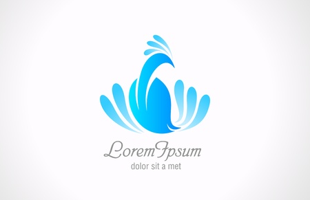 Bird Abstract Icon. Peacock Luxury logo template. Vector. のイラスト素材