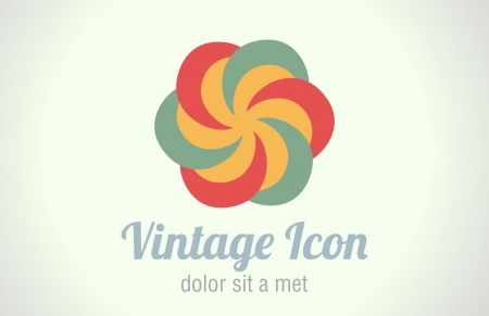 Retro style  Vintage abstract Logoのイラスト素材